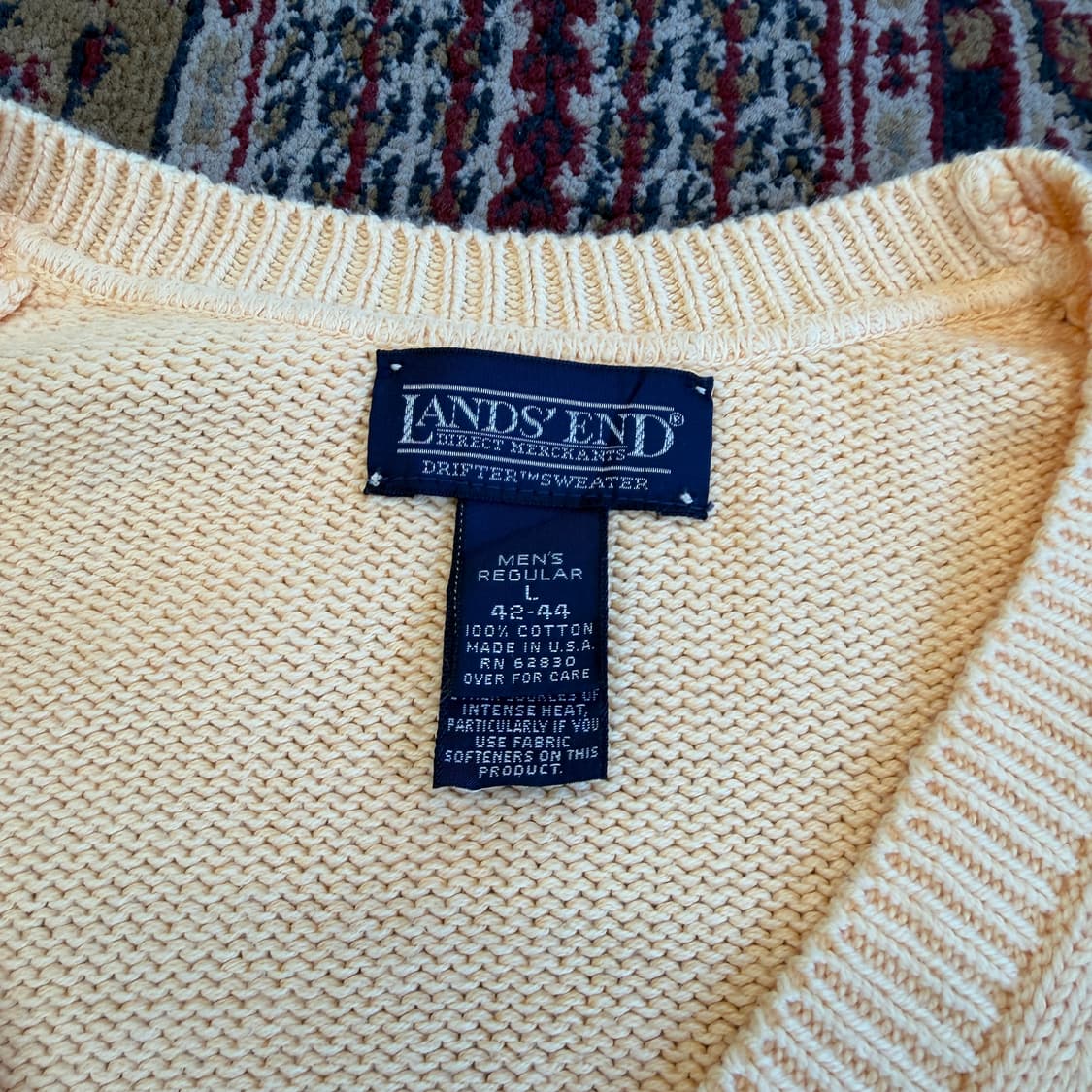 90s 랜즈엔드 브이넥 코튼 니트 [ 110 ] 상품이미지5