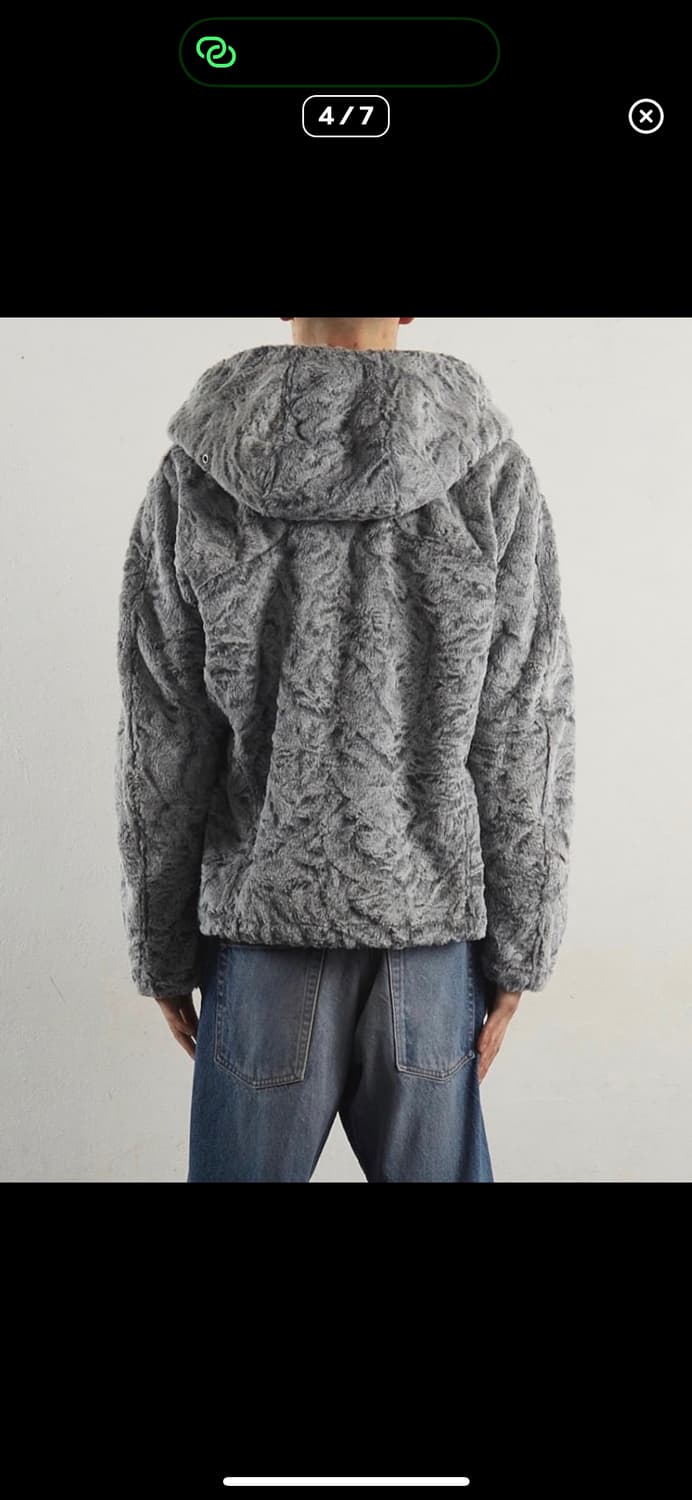 네버포겟 FAUX SHEARLING FULL ZIP UP HOODIE 상품이미지4