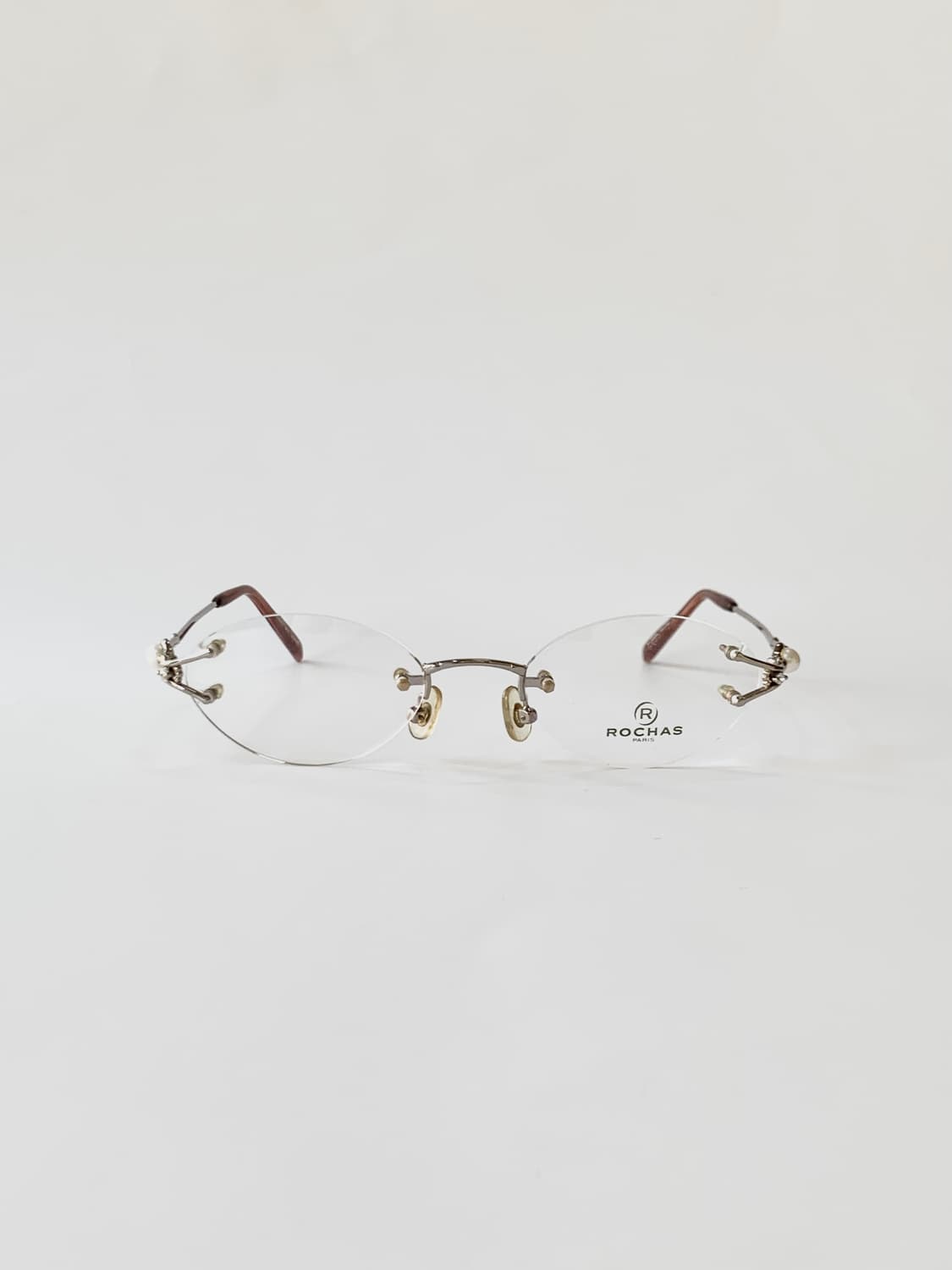 [픽키-635] 로샤스 진주 무테 안경 클래식 펄 디테일  상품이미지3