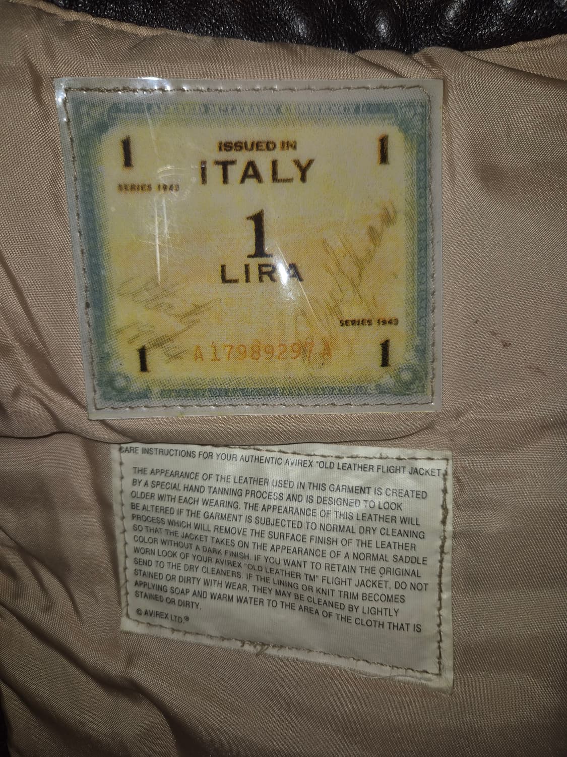 80s - 90s 아비렉스 A-2 가죽 항공점퍼 상품이미지10