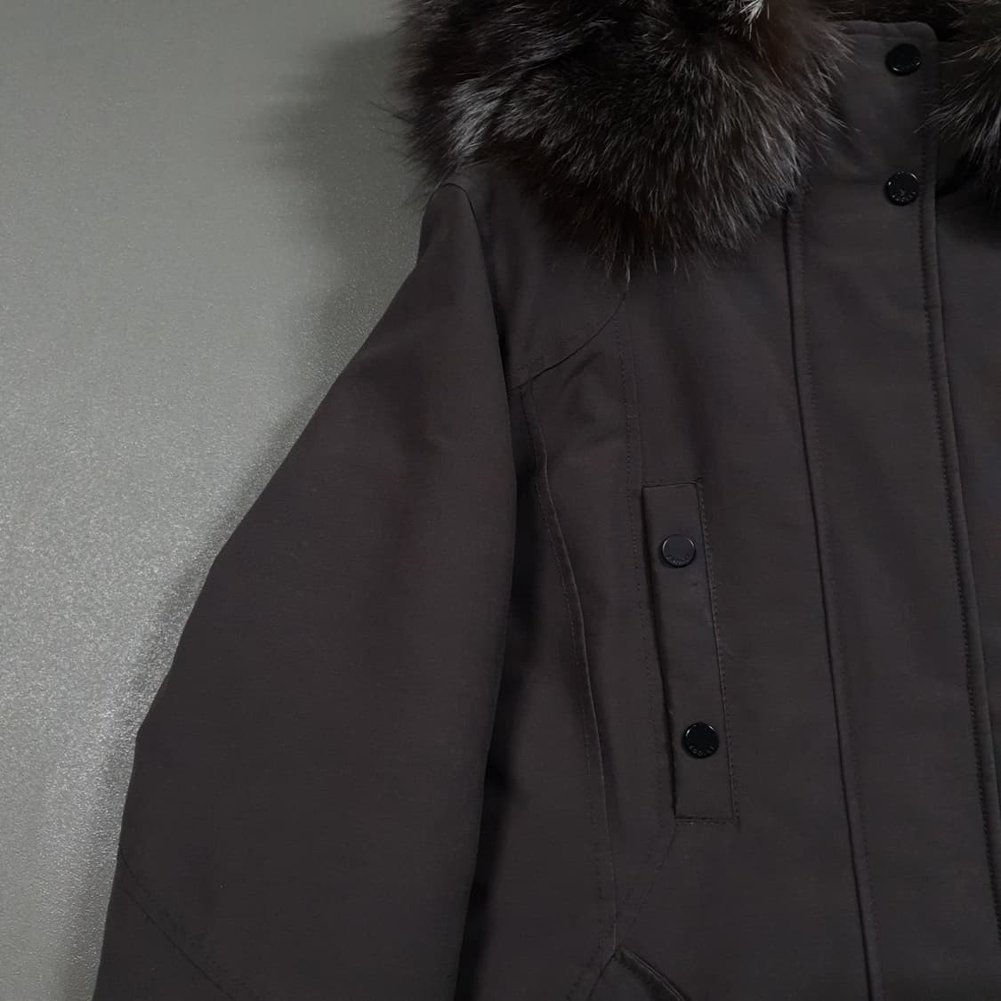 여성 55) 아이올리 에고이스트 니켓 중기장 캐주얼 폭스퍼 덕다운 패딩 상품이미지3