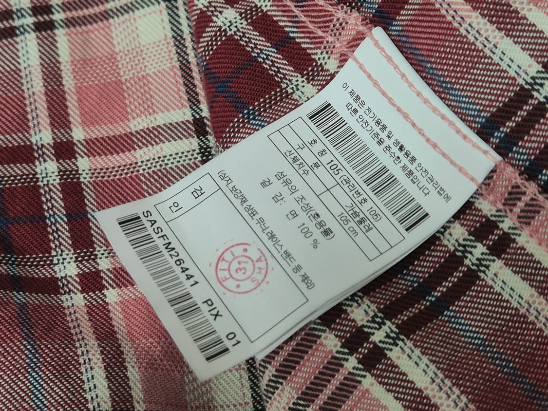 시리즈 핑크 워싱 체크 오버형 셔츠 상품이미지4