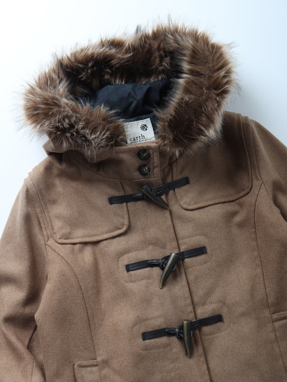 earth music&ecology Fur Duffle Coat 상품이미지6