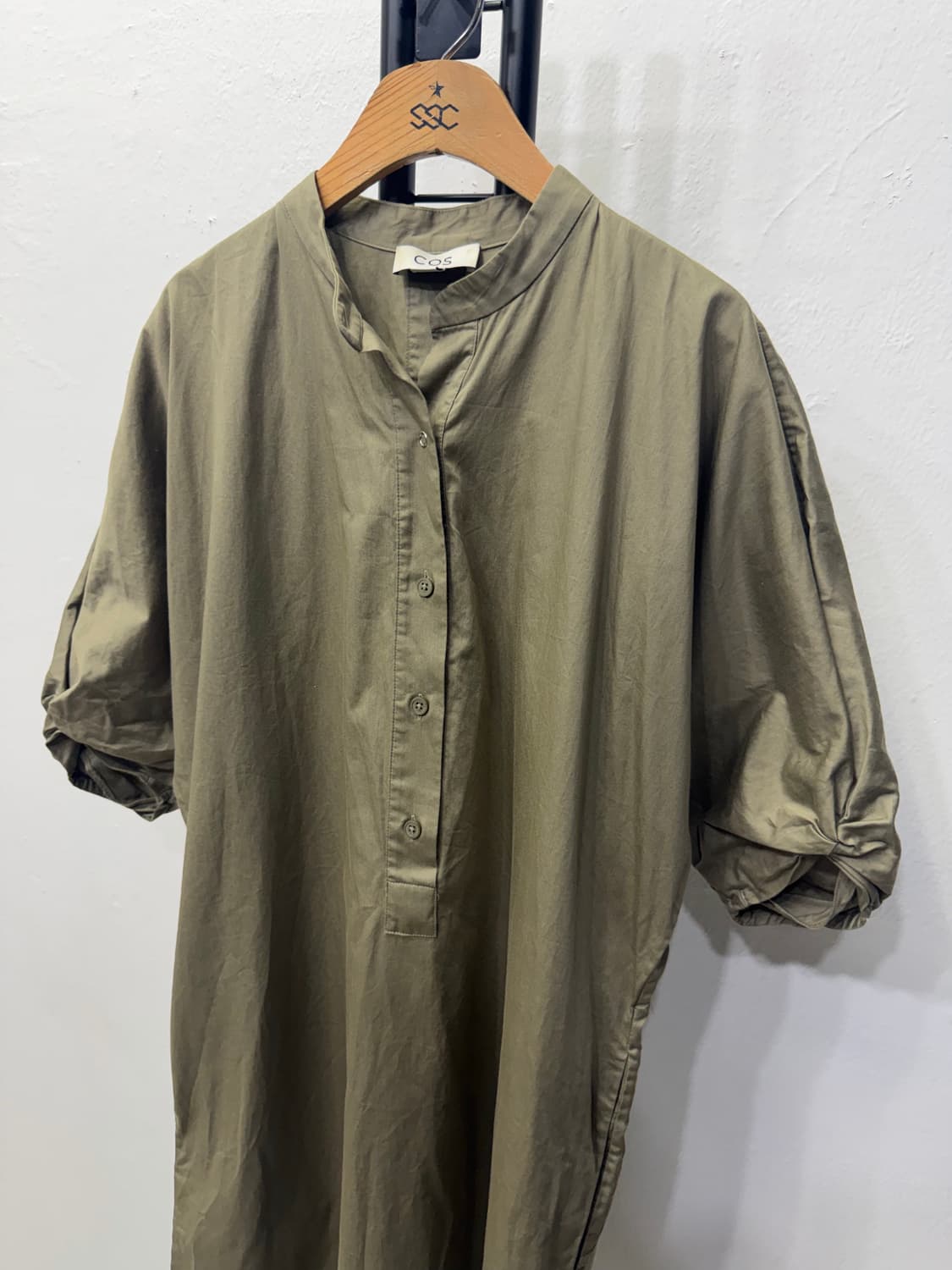 정품) COS 코스 루즈핏 카키색 블라우스 원피스 36 상품이미지2