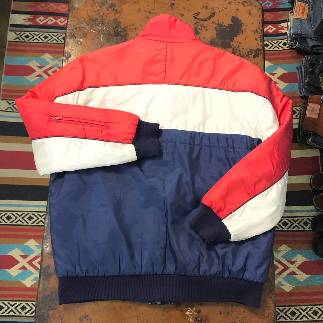 80s 나이키 레드 컬러링 푸퍼 패딩 점퍼 남성 110 사이즈  상품이미지9