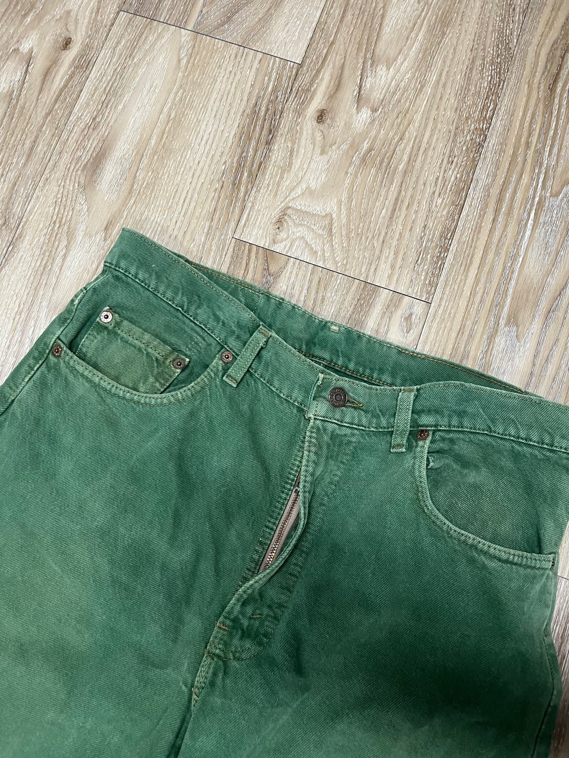 90s USA 리바이스 550 그린 청바지 34 상품이미지7
