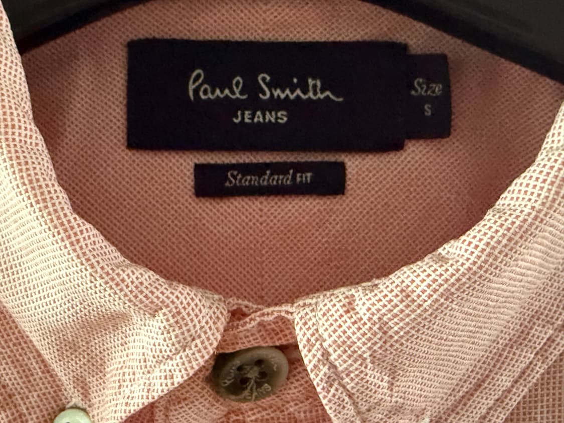 폴스미스(Paul Smith) 핑크색 버튼다운 반팔 셔츠 s 95 상품이미지4