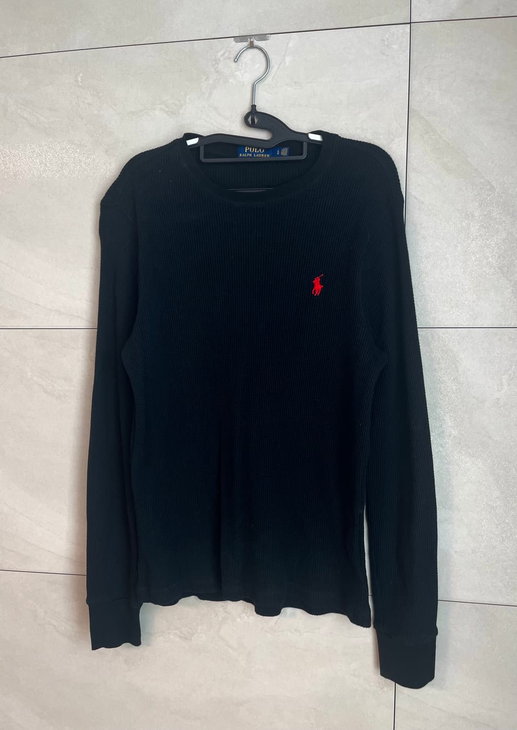 폴로 랄프로렌 블랙 와플 롱슬리브 니트 [L] 상품이미지3