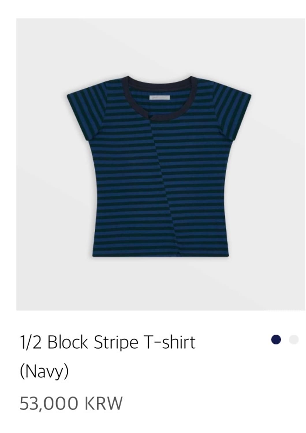 사파리스팟  1/2 Block Stripe T-shirt (Navy) 상품이미지1