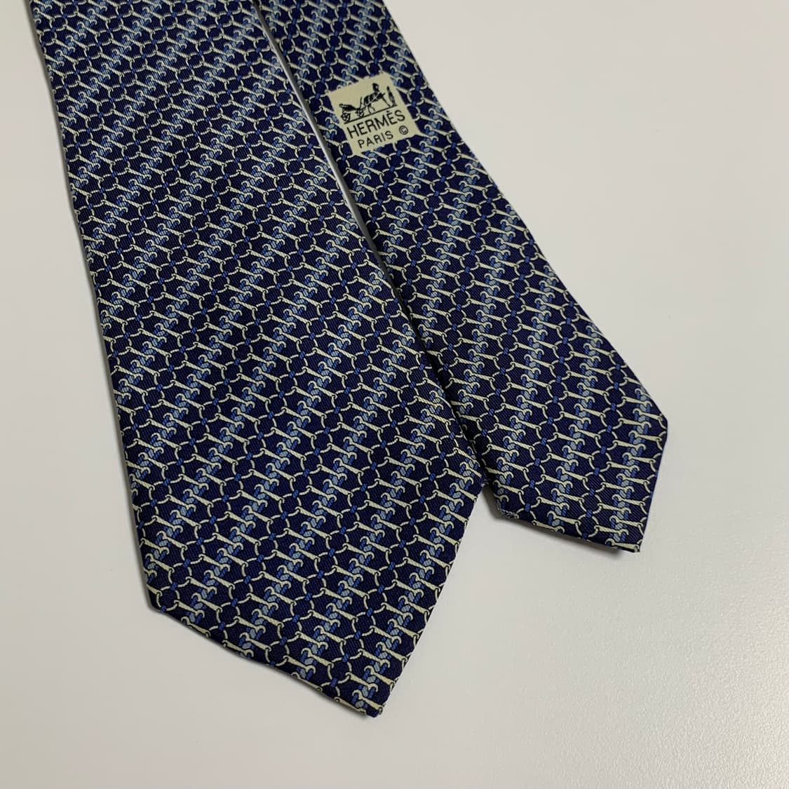 에르메스(HERMES) 명품 100실크넥타이 B+등급 8.3cm 상품이미지10