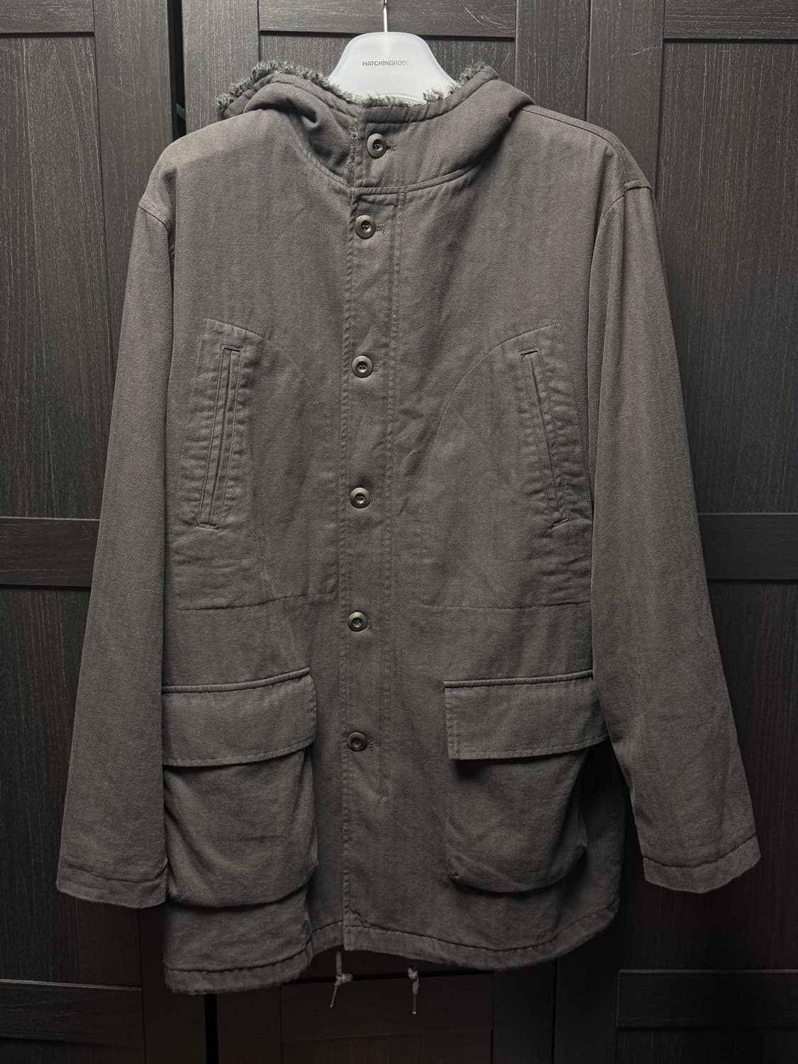 해칭룸 후디드 밀파카 차콜 2 상품이미지2