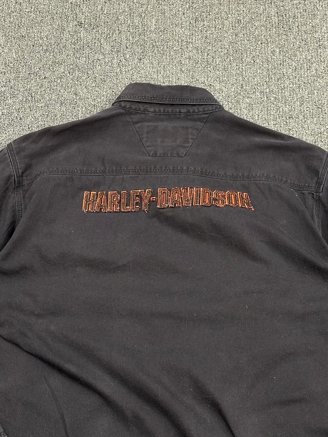 L)할리데이비슨 vintage 블랙 후면 패치 코튼 긴팔셔츠 상품이미지6