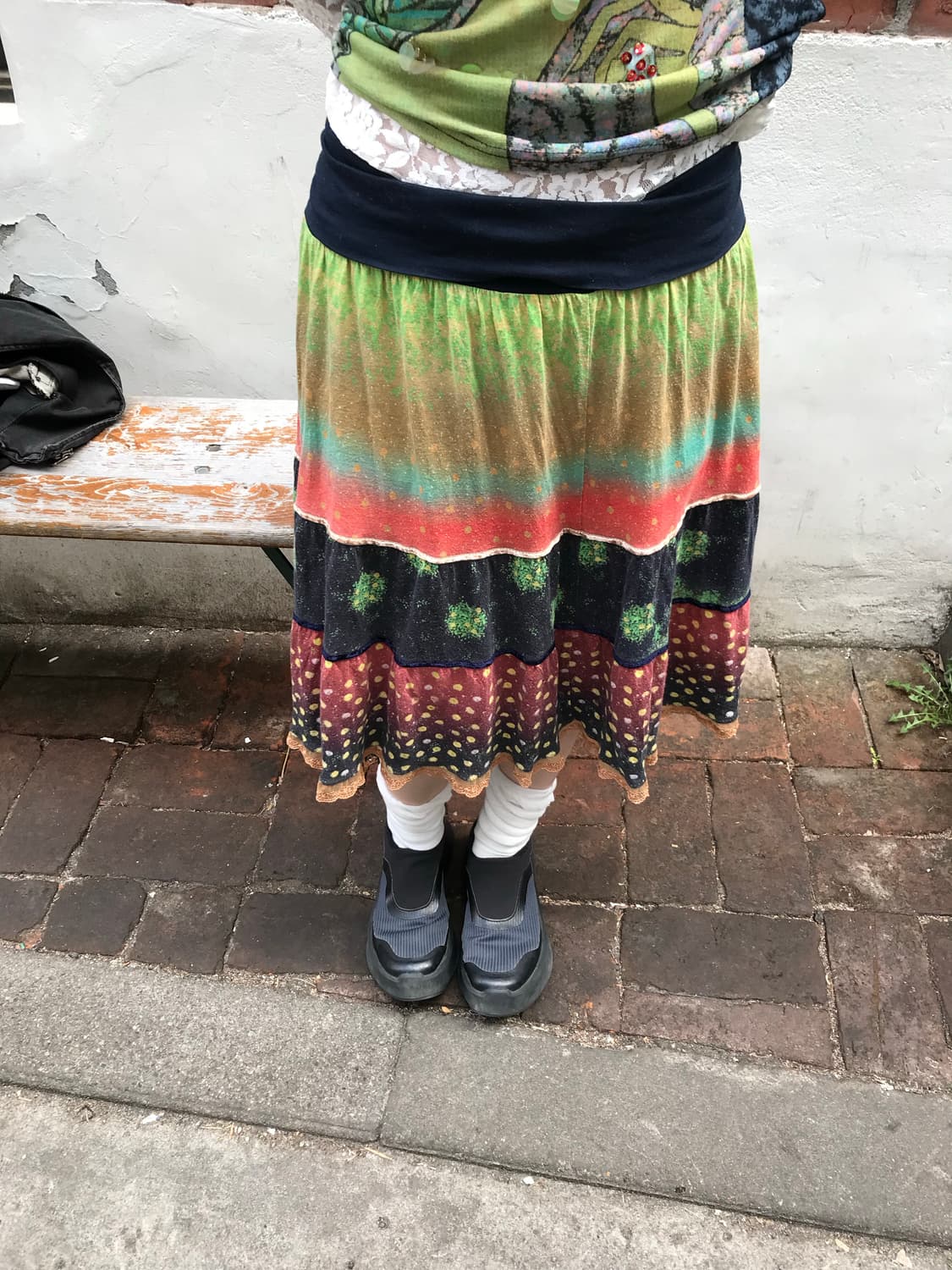 vintage pattern skirt 상품이미지1