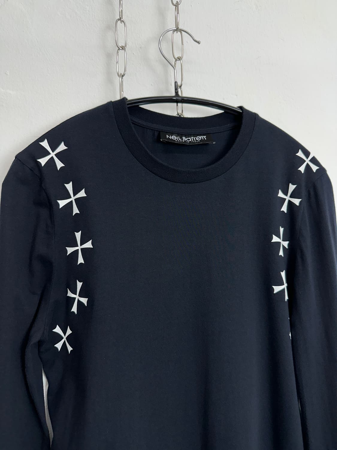 Neil Barrett Cross-Print Long Sleeve T-S 상품이미지4