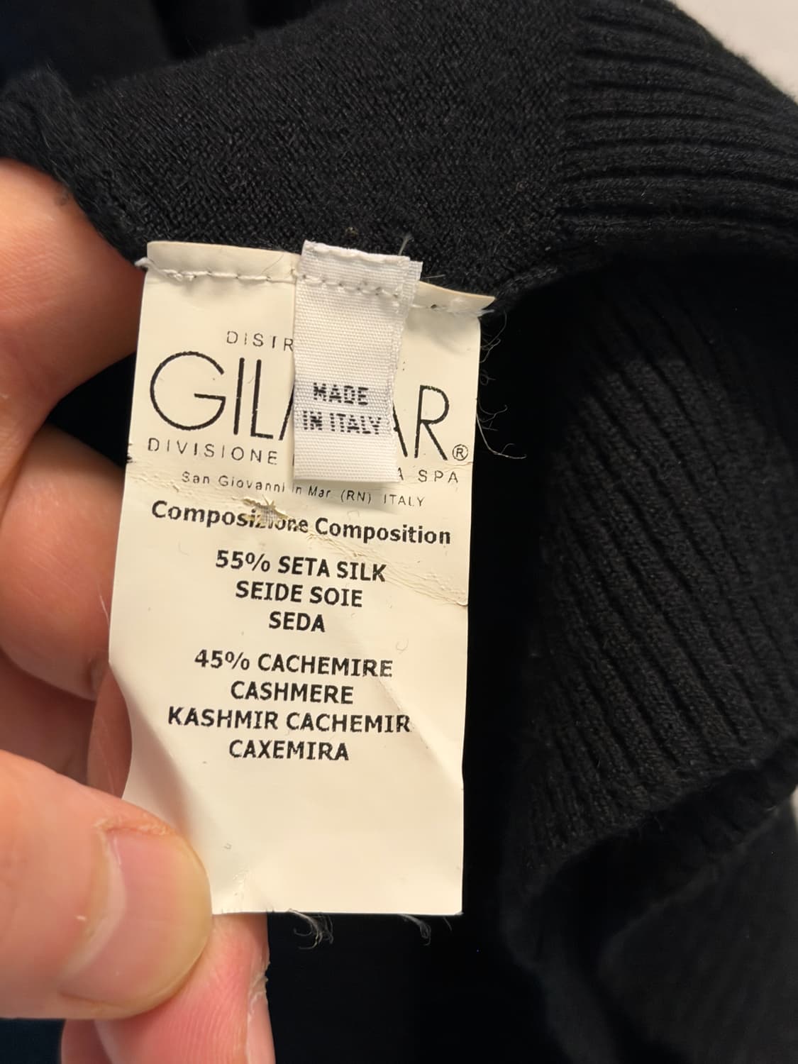 Iceberg 블랙 실크 캐시미어 블렌드 가디건 XS 상품이미지4