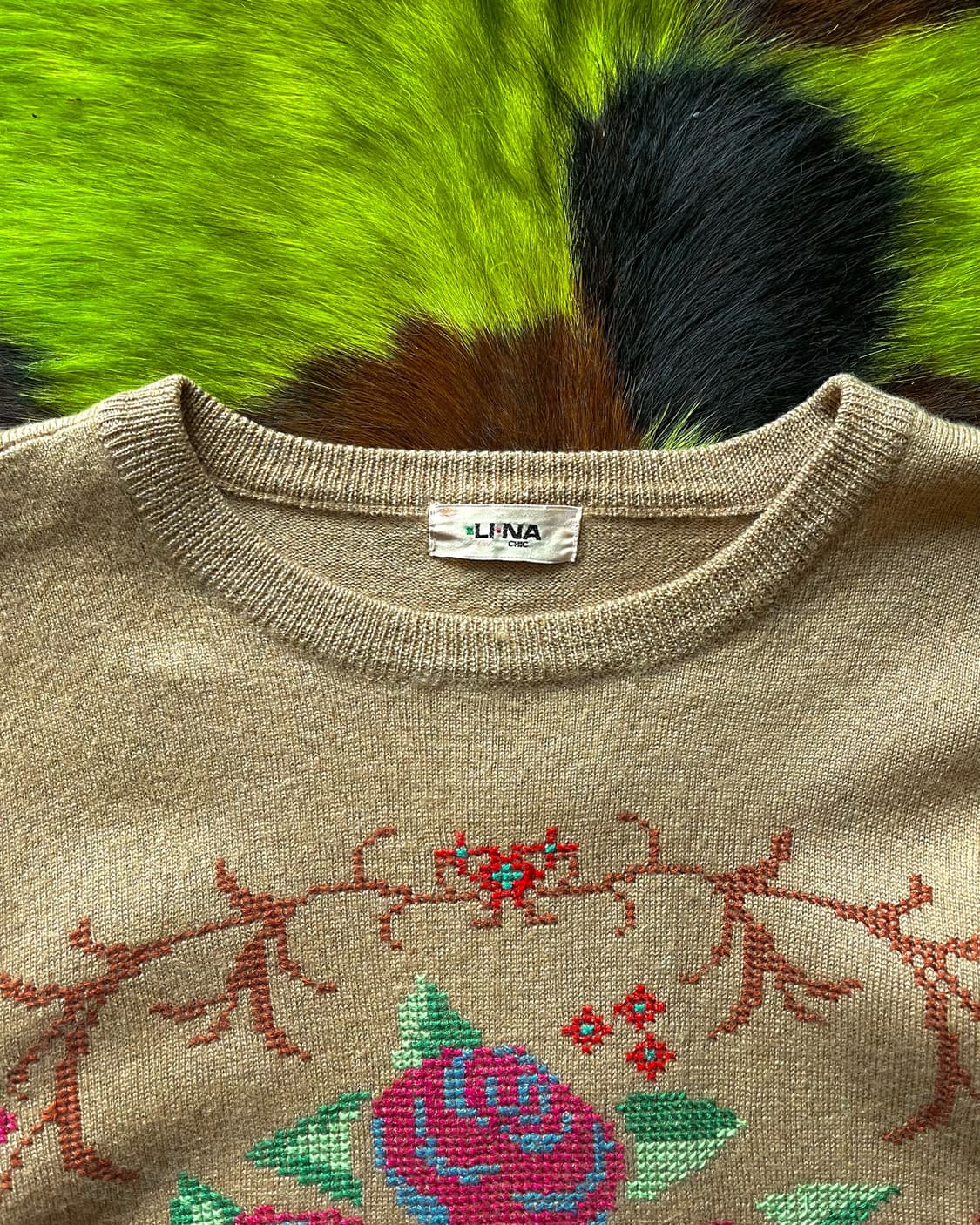 1980-90s LI•NA Chic Wool Knit Sweather 상품이미지6