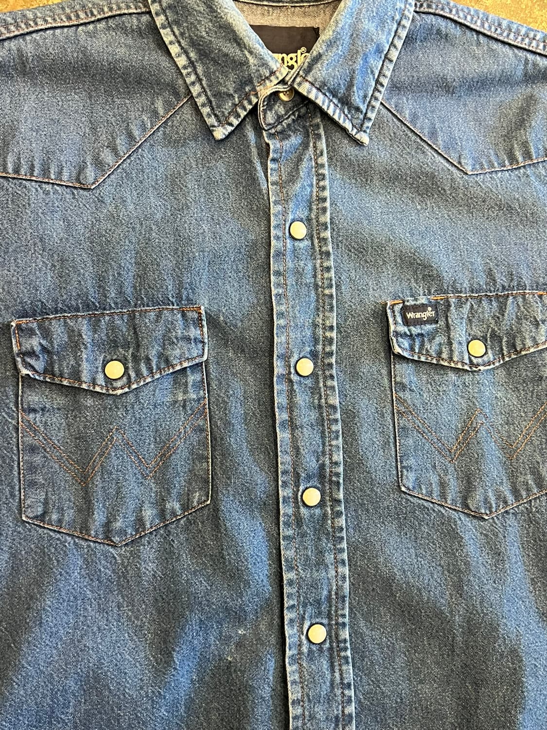 [M] 랭글러 Wrangler 인디고 데님 웨스턴 스냅 셔츠 상품이미지6