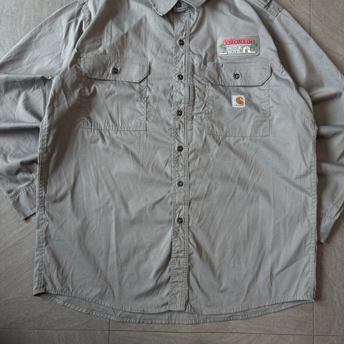 칼하트 오리지널 그레이 긴팔 워크 셔츠 상품이미지4