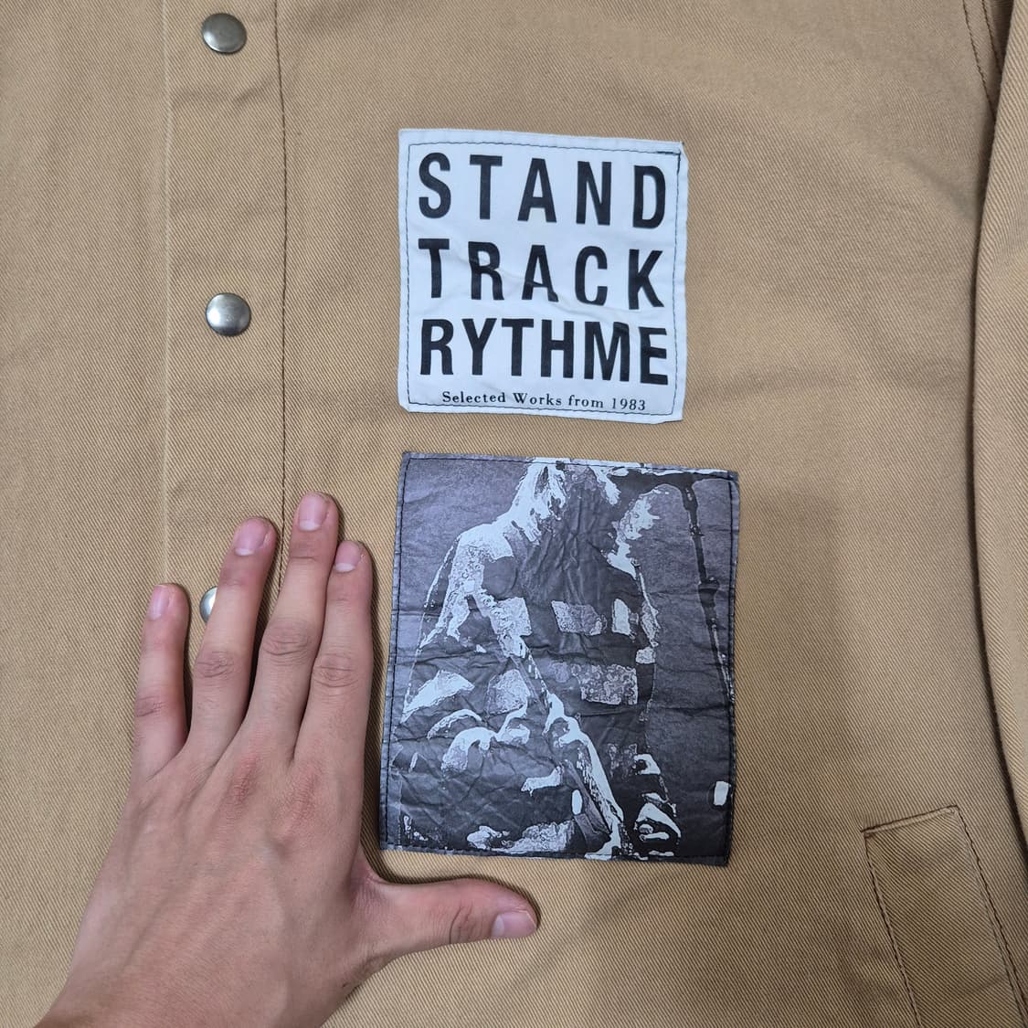 어텐션 빈티지 펑크 패치 워크웨어 오버핏 셔츠 상품이미지4