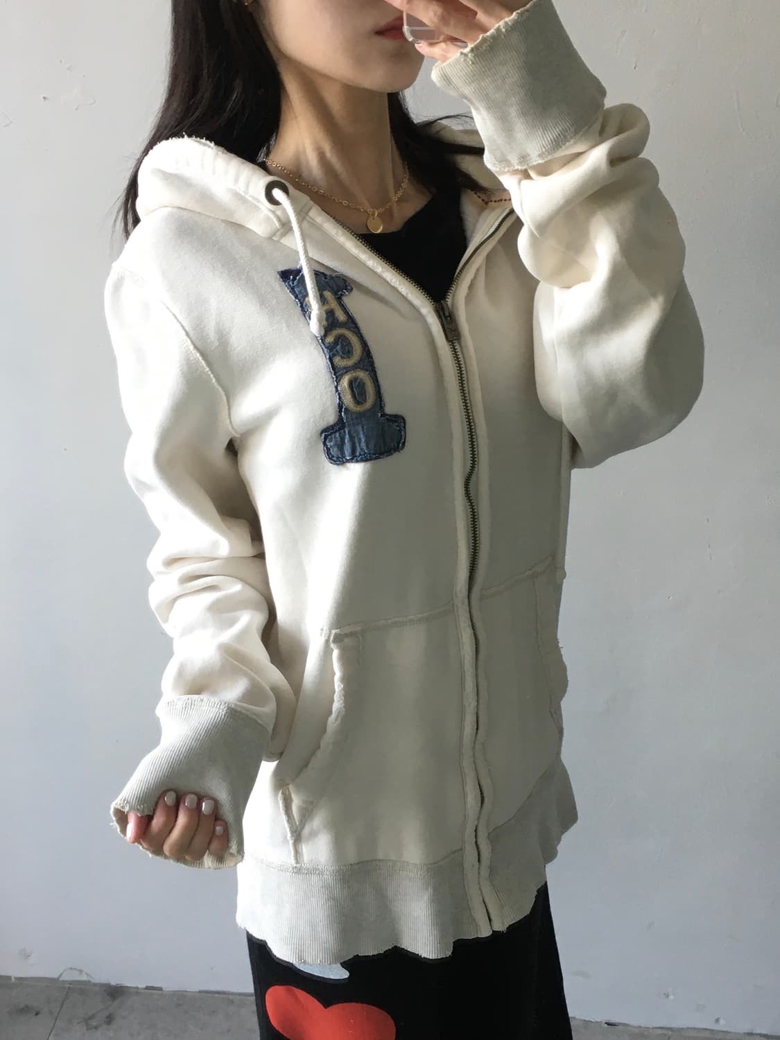 홀리스터 가슴로고 후드집업 상품이미지2