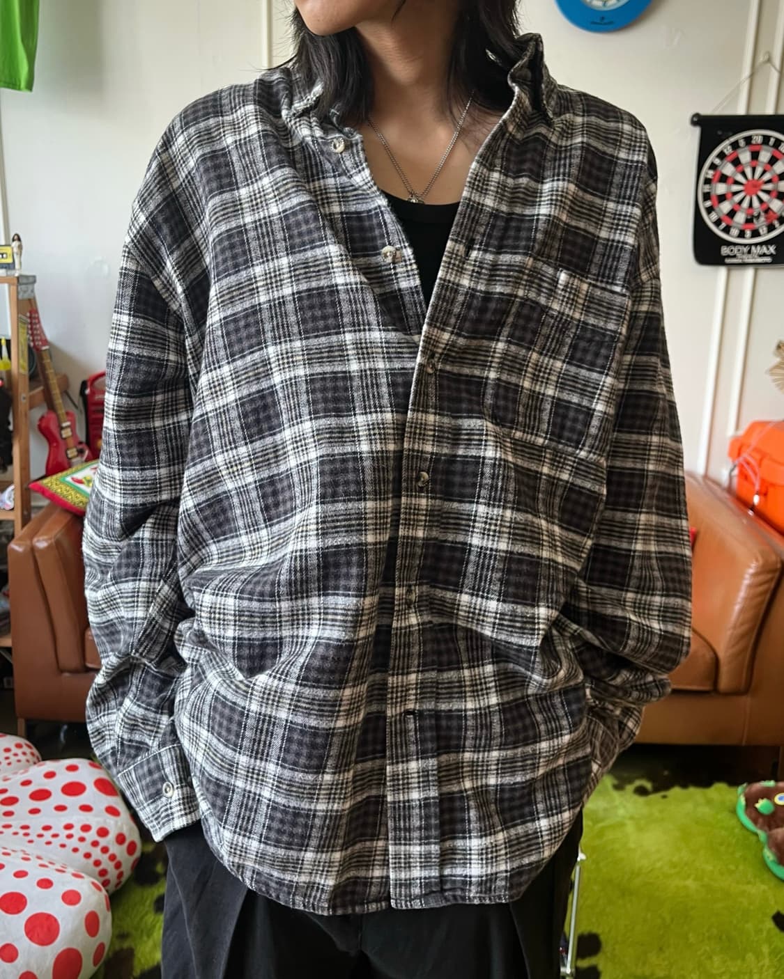 90-00s KANSAI YAMAMOTO Big Check Shirt 상품이미지2