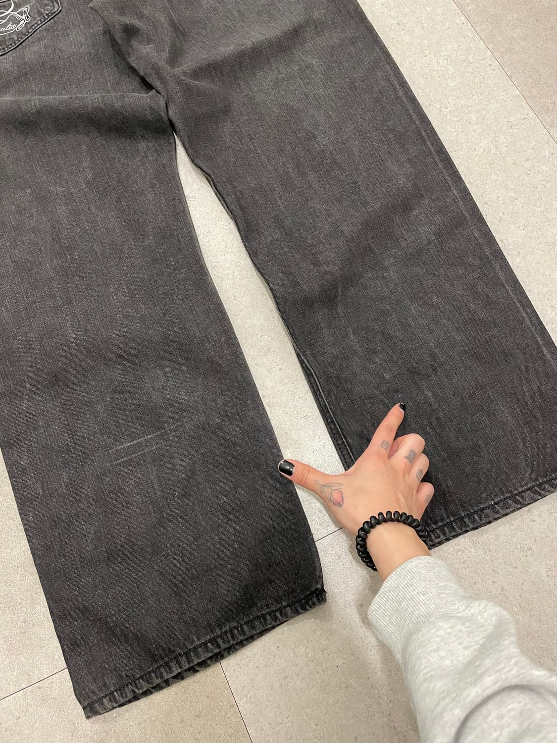 (빈티지)00‘s Coogi 쿠지 올드스쿨 자수 패치 와이드워싱데님팬츠 상품이미지8