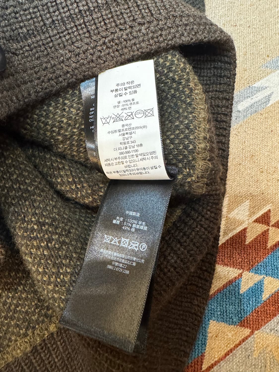 [L] RRL 더블알엘 버팔로 체크 울 자켓 브라운 상품이미지9