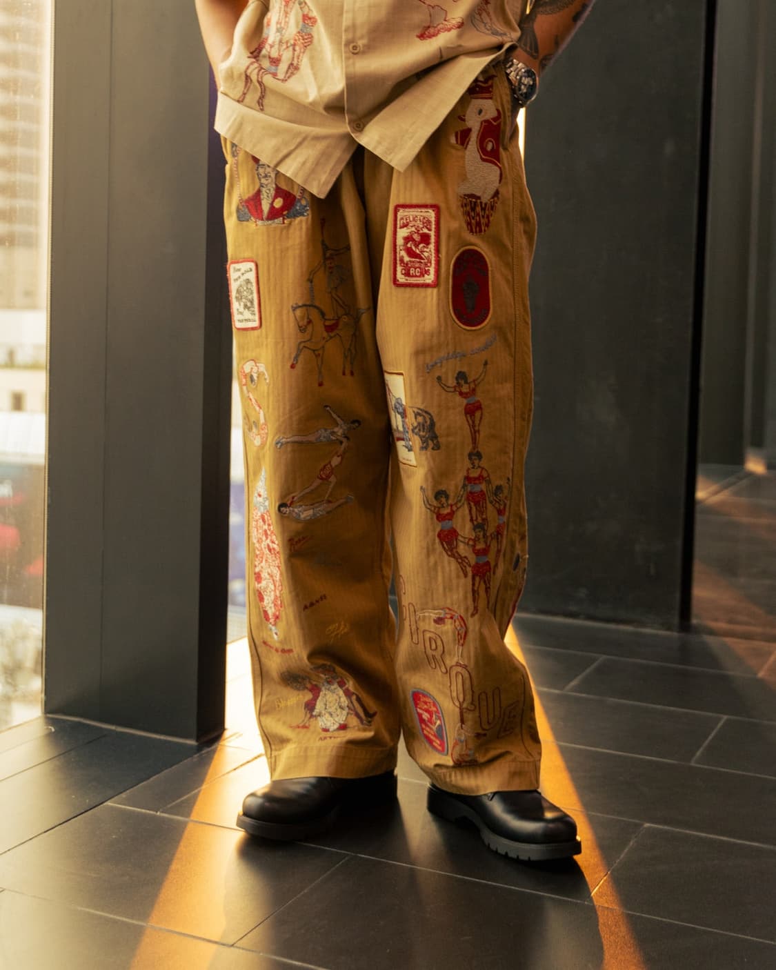 Samuel zelig 사무엘 젤리그 자수 팬츠 XL 상품이미지3