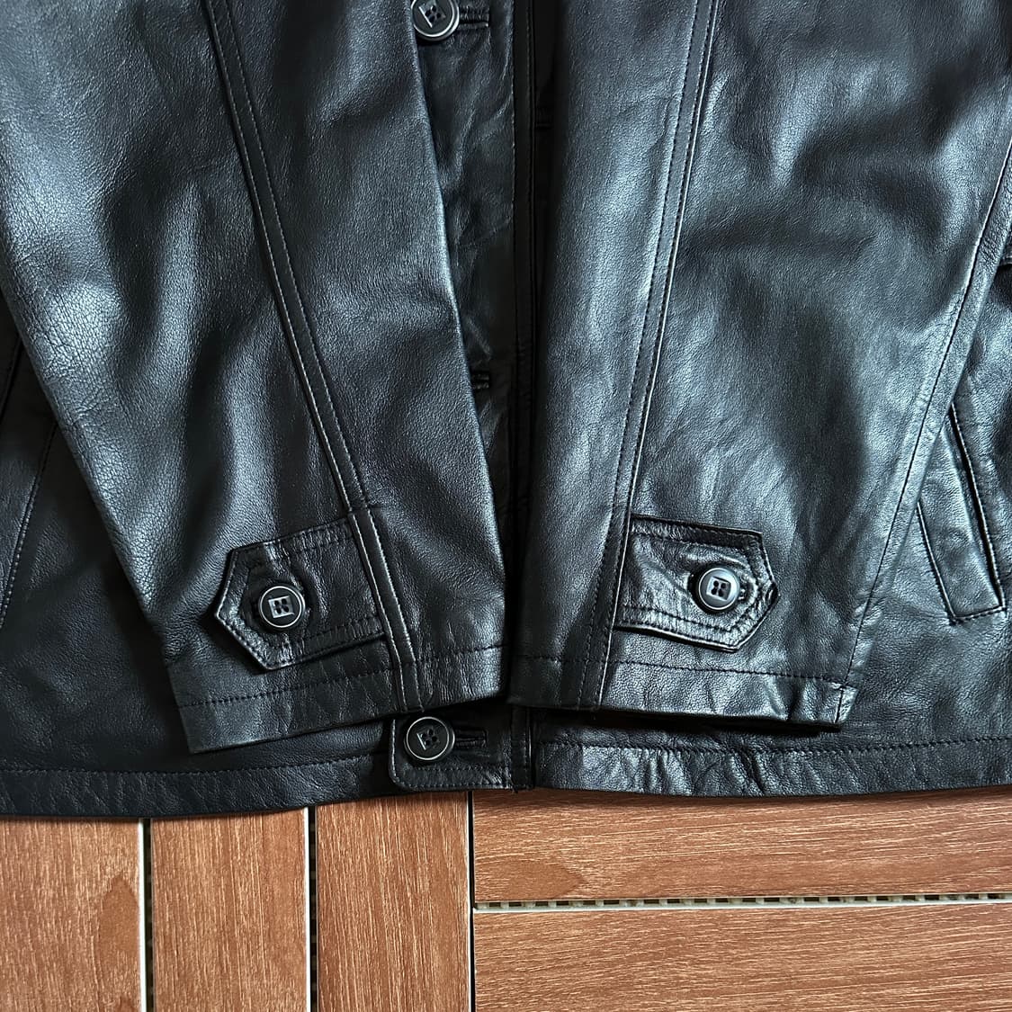 Volcano sheep-skin leather safari coat 상품이미지5