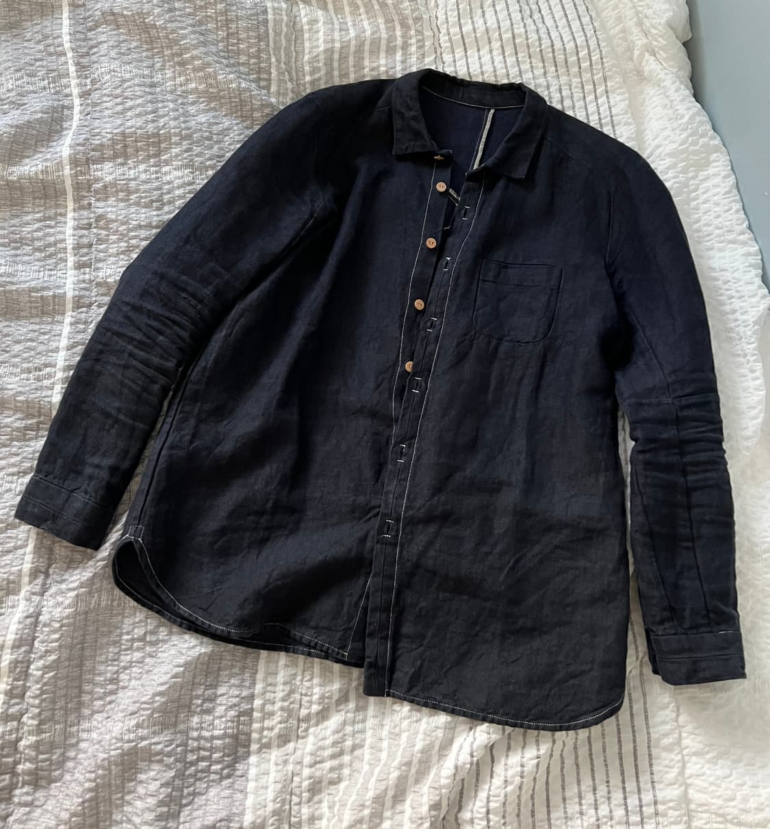 Project by h 홍차염색 리넨 셔츠 상품이미지1