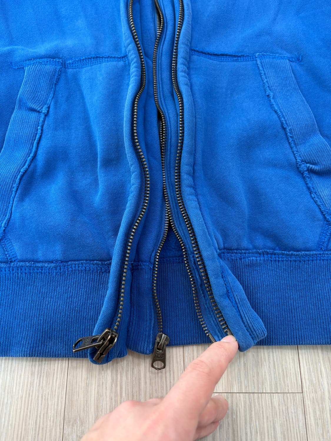 아베크롬비 순록 로고 후드집업 블루 상품이미지6