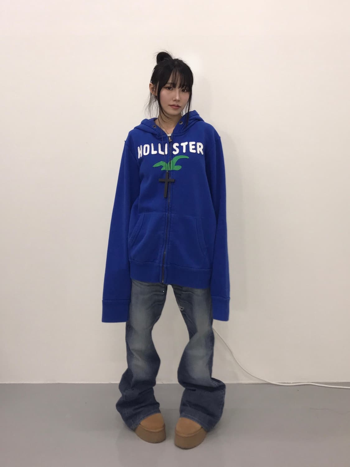 Hollister Classic Logo Zip Hoodie 상품이미지3