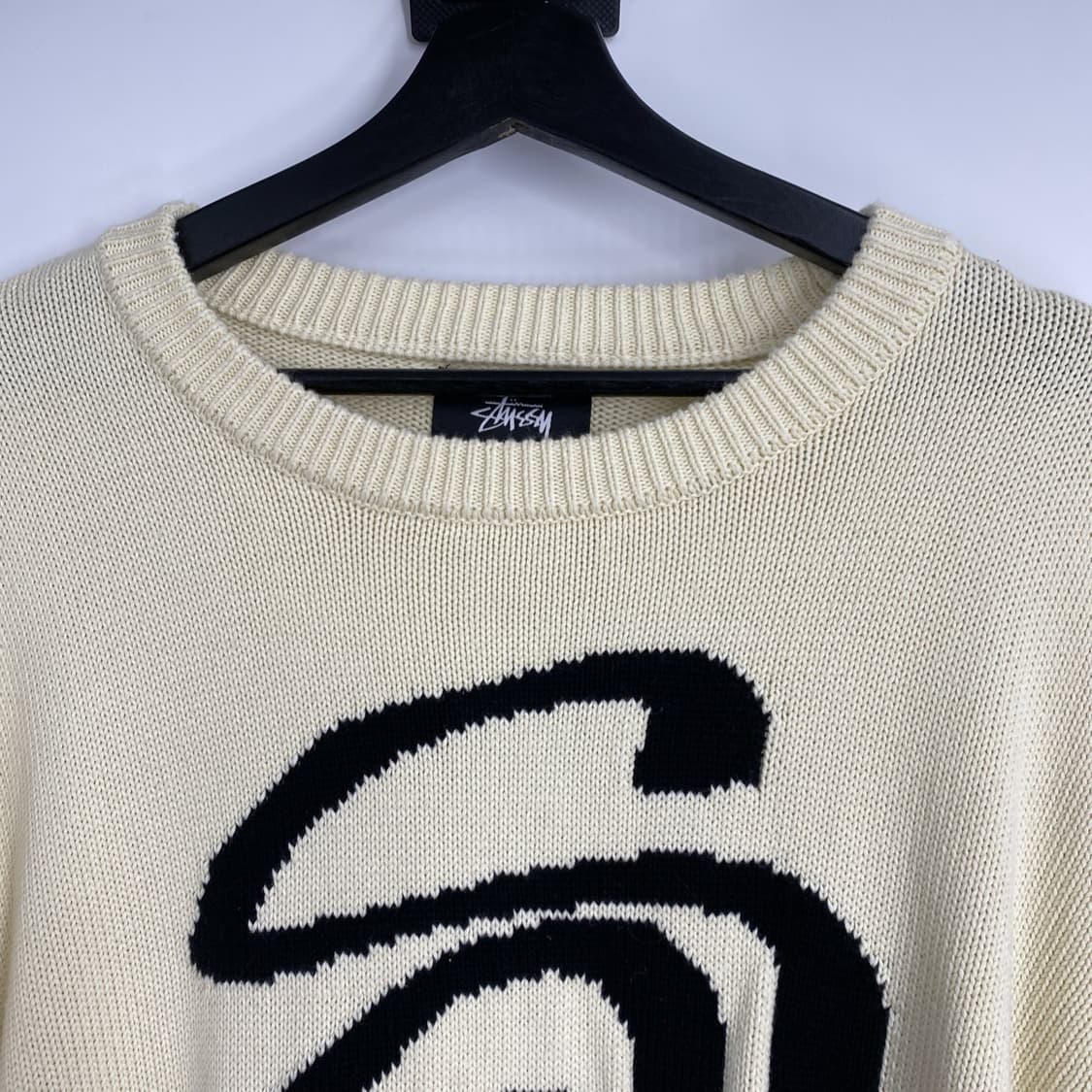 스투시 컬리 S 스웨터 내추럴 상품이미지3