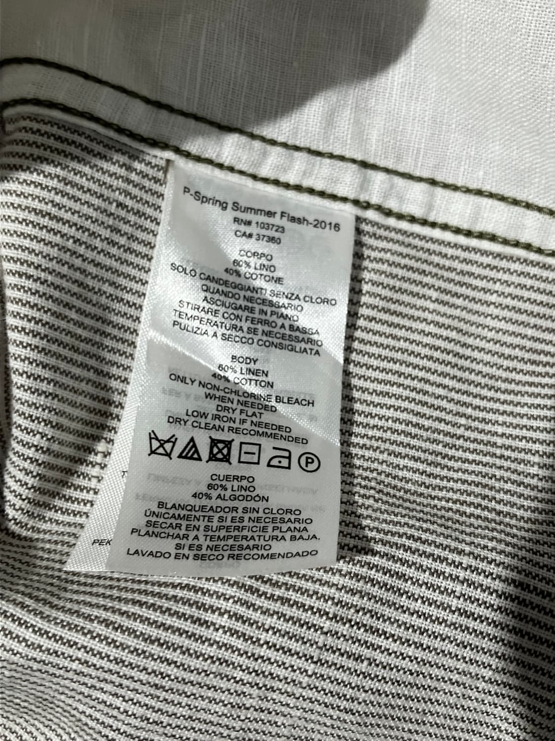 Armani Exchange 린넨 블록 포켓 반팔 셔츠 상품이미지7