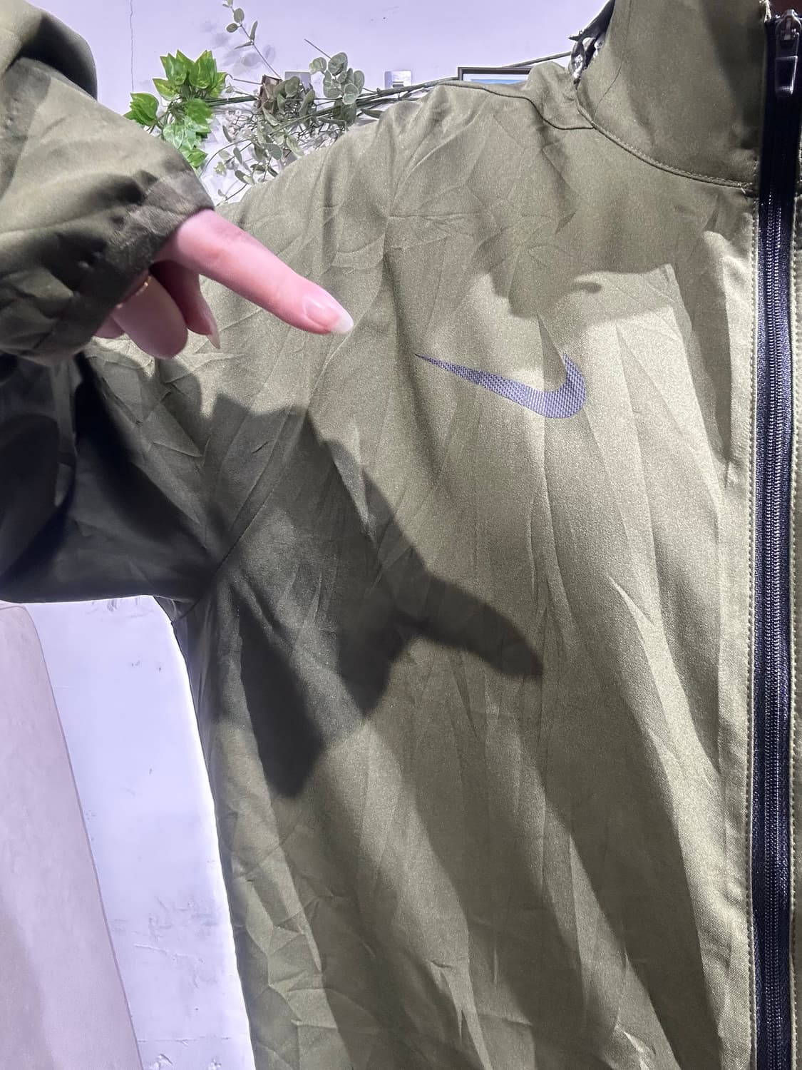 나이키 카키 그린 오버핏 바람막이 자켓 XL 상품이미지4