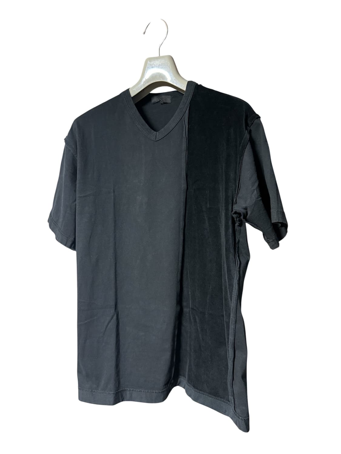 꼼데가르송 옴므 벨벳 패치워크 티셔츠 상품이미지1