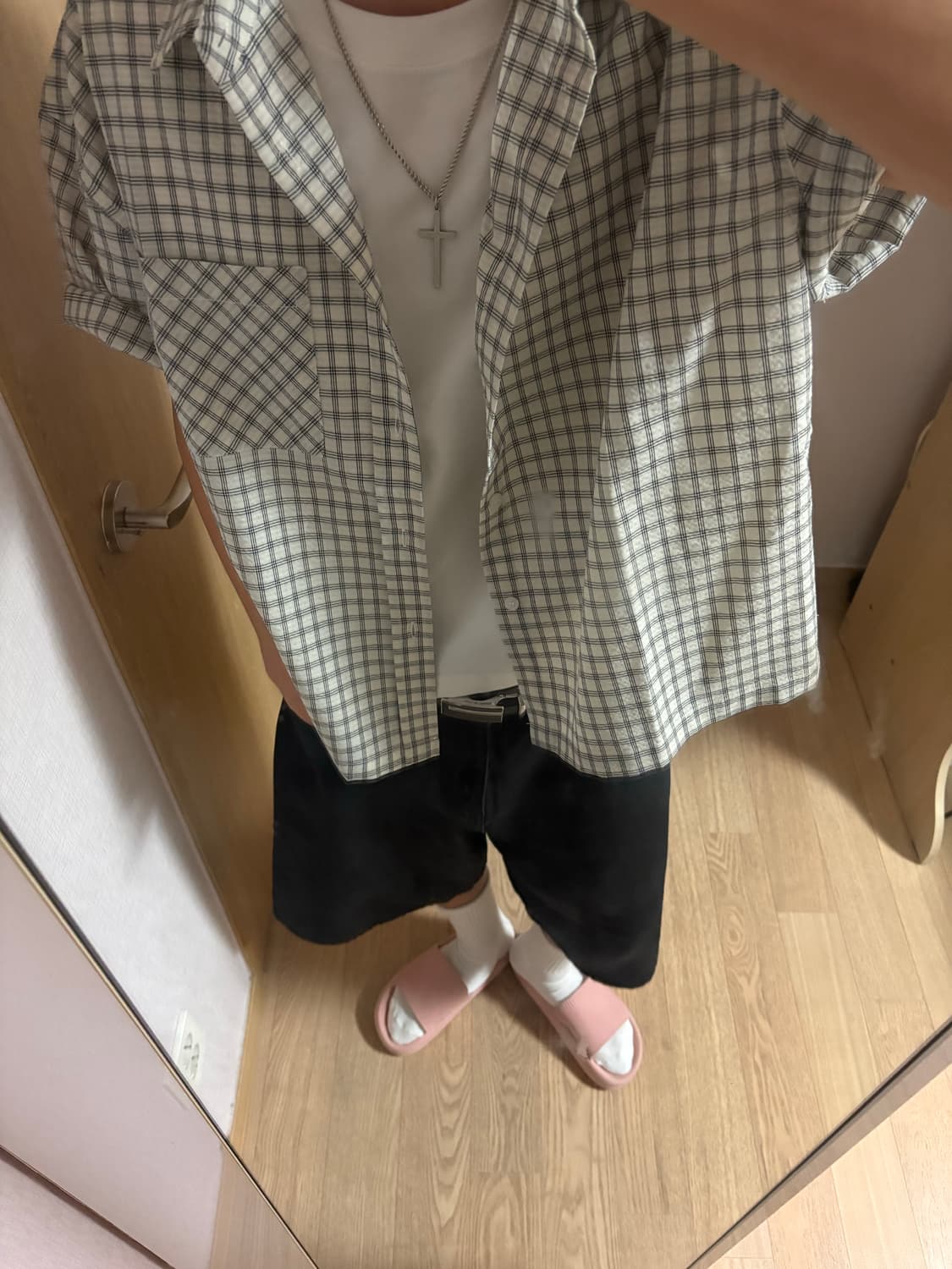 크롭 체크 셔츠 (❗️급처❗️) 상품이미지3