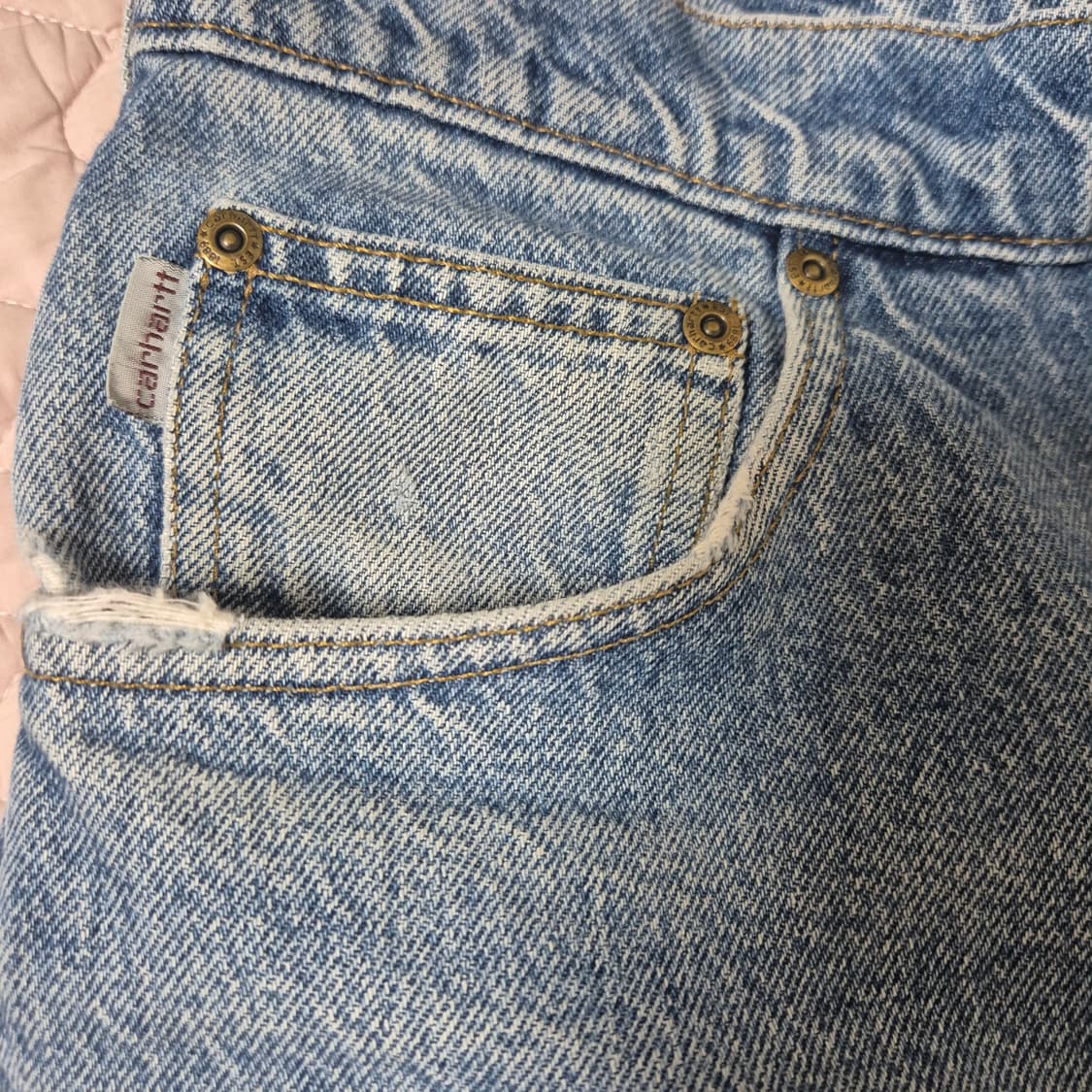 00초반 칼하트 워싱 데님 팬츠  상품이미지6