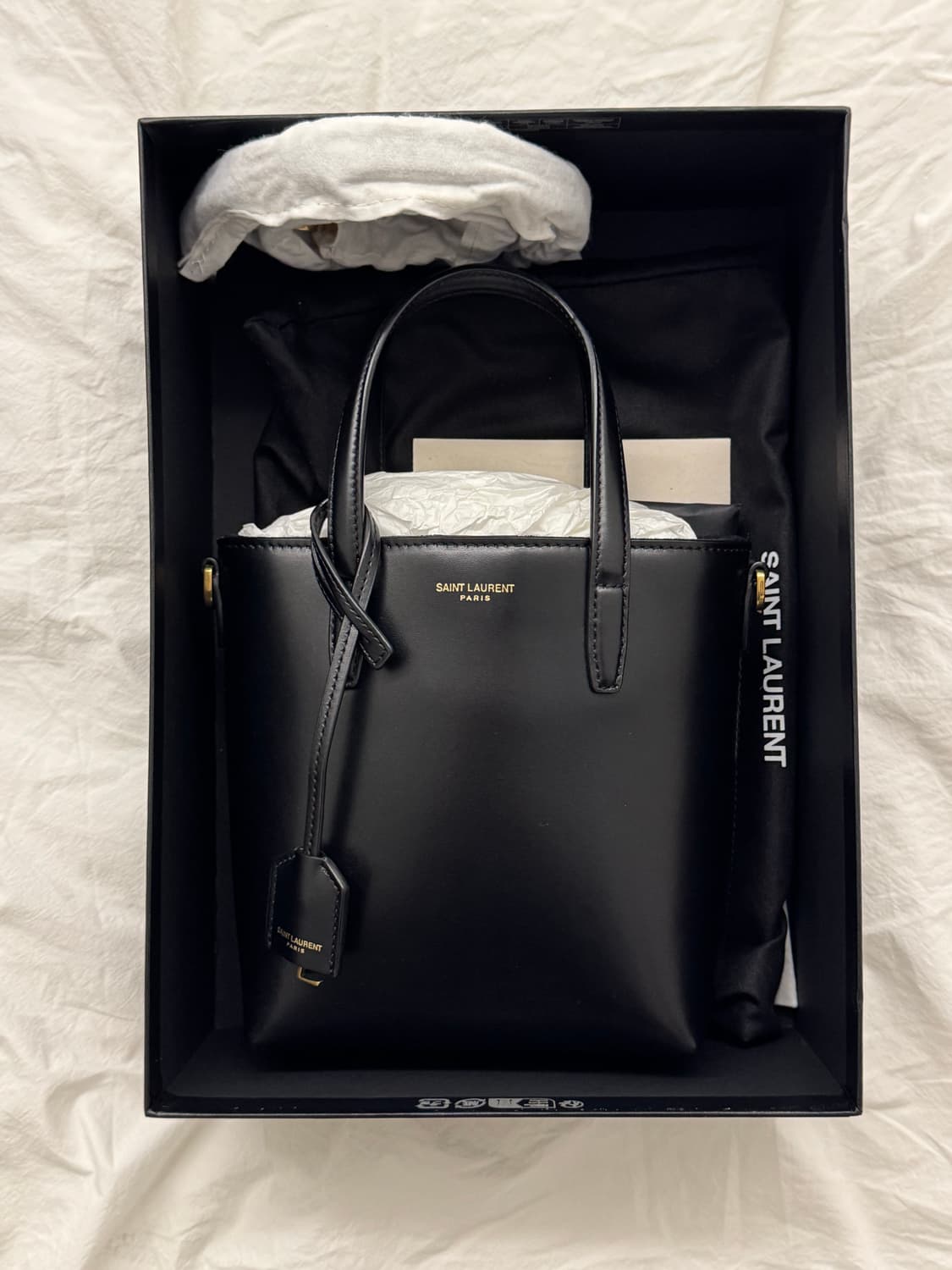 생로랑 박스 레더 미니 토이 쇼핑 블랙  상품이미지2