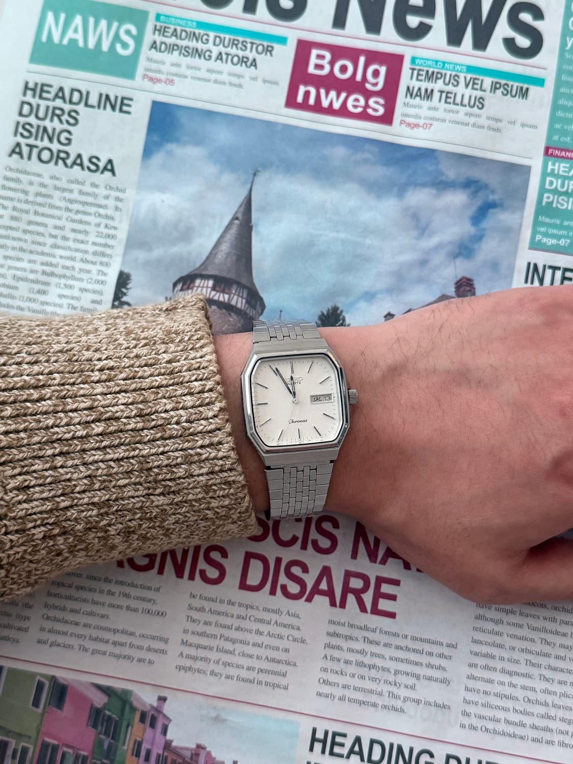 Seiko 세이코 Chronos Square Quartz Day-Date 상품이미지6