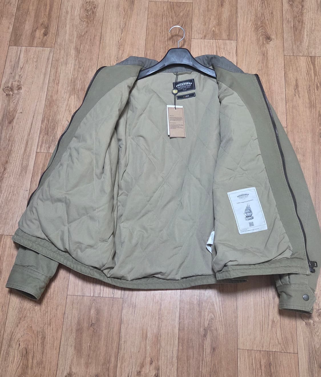 프리즘웍스 정글 클로스 디스트로이드 자켓 (카키 베이지) XL 사이즈 상품이미지4