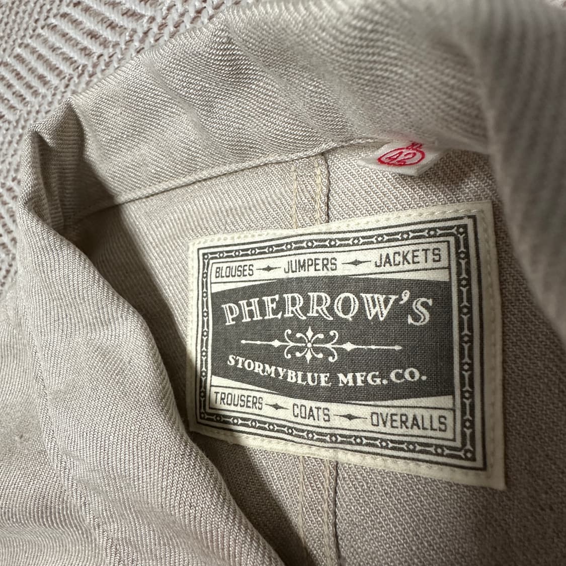 PHERROWS japan work shirt jacket ivory 상품이미지5
