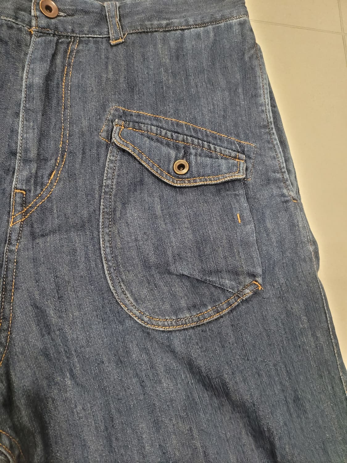 [L] 빔즈 하트(BEAMS HEART) 사루엘 크롭 데님 - "여유로운 상품이미지3