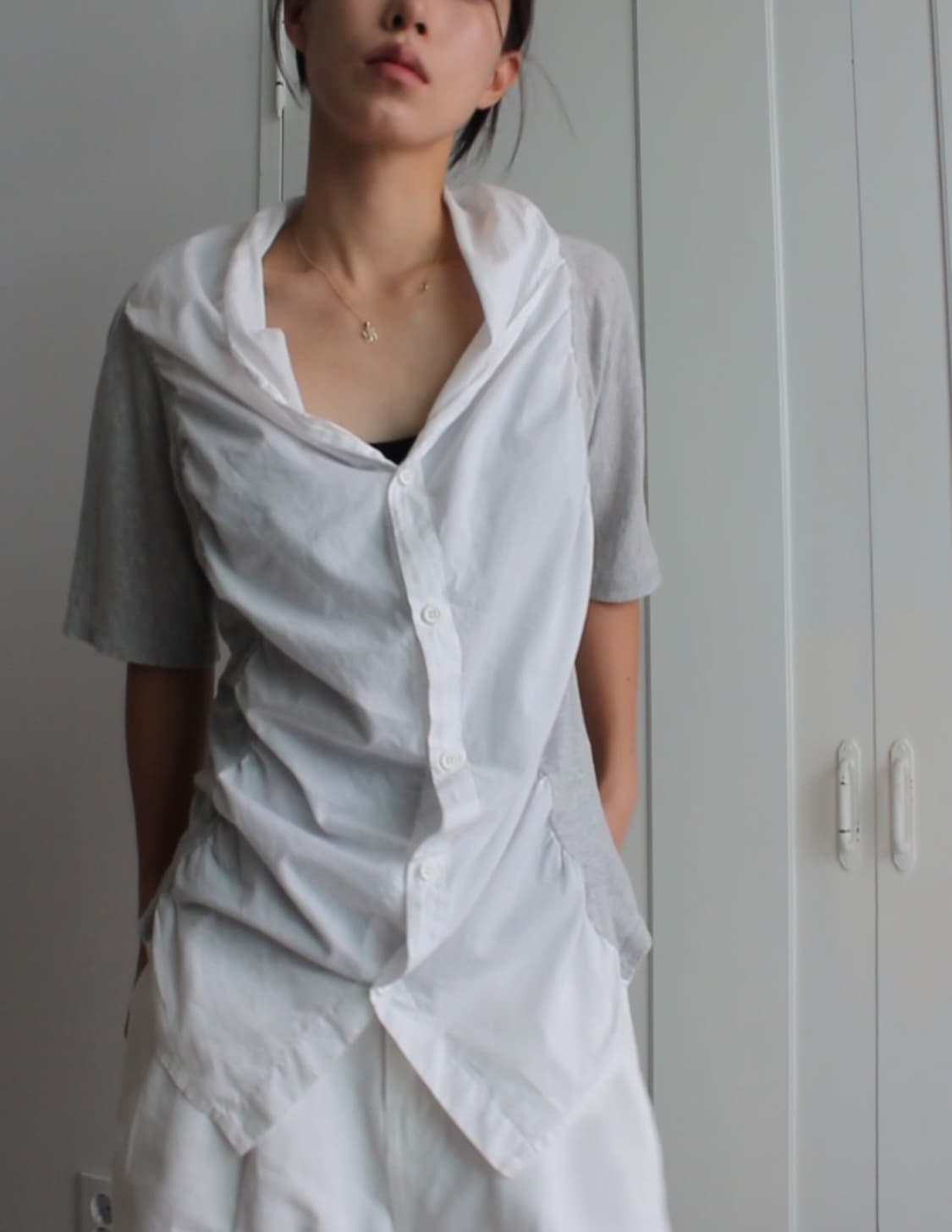 Y's two-tone material shirt 상품이미지7