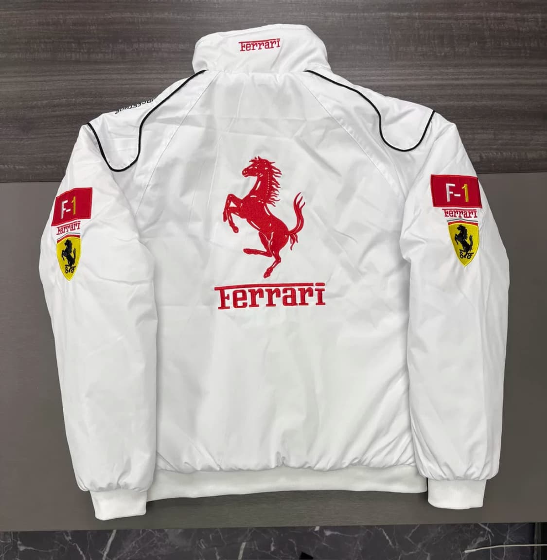 F1 페라리 레이싱 화이트 자켓 상품이미지2