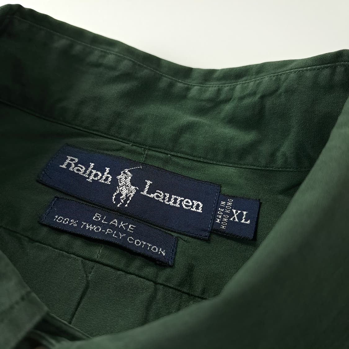 CK274 XL 폴로 90s 홍콩판 블레이크핏 포레스트 그린 셔츠 남방 상품이미지3