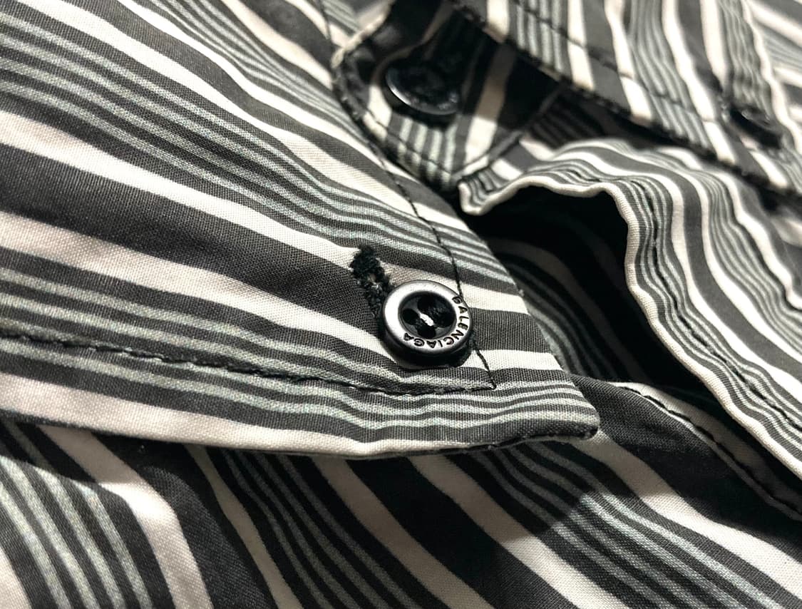 발렌시아가 백로고 오버핏 스트라이프 셔츠 100-105 상품이미지5