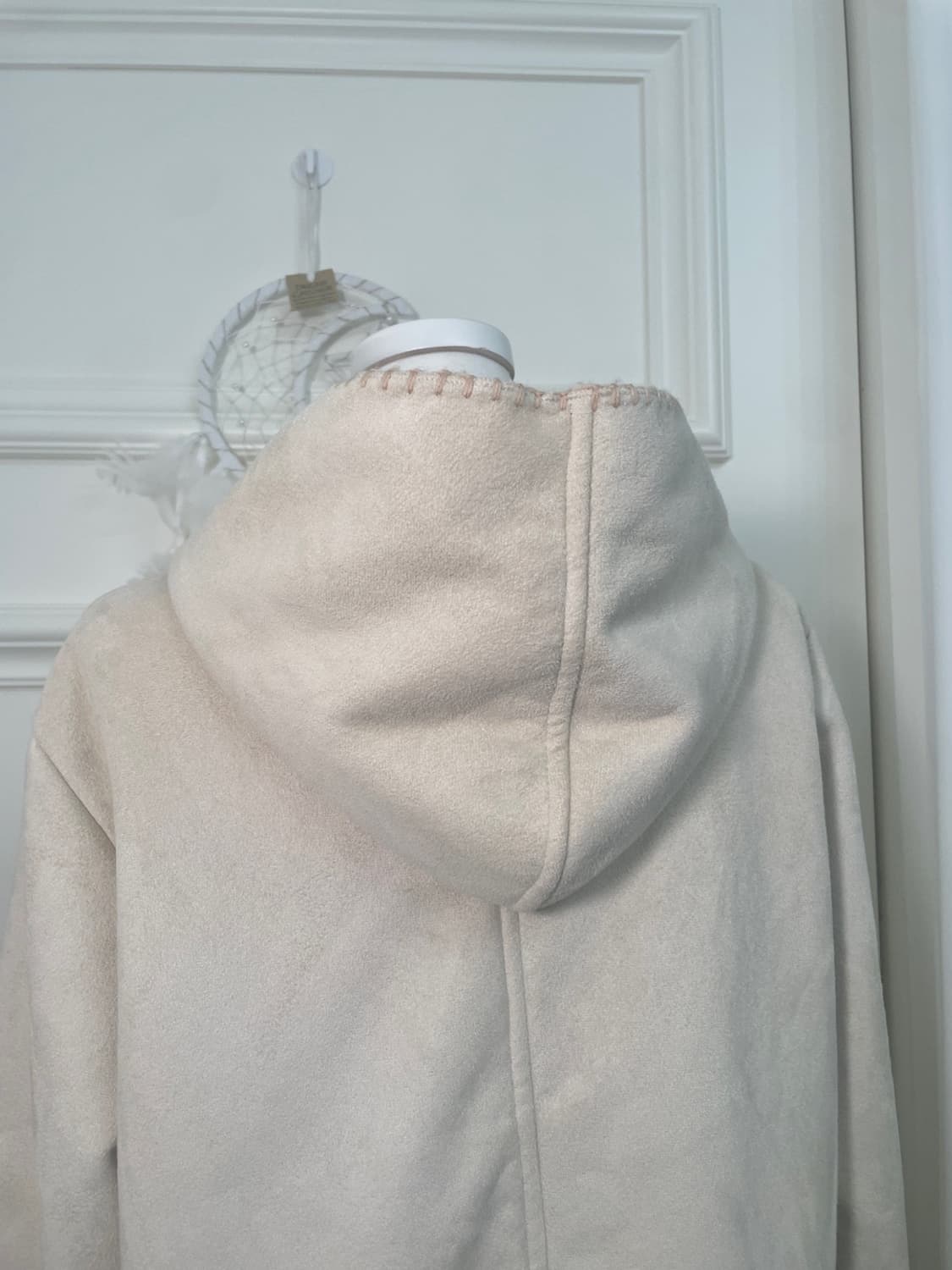 THEORIA cream ivory fur point hoodie coa 상품이미지5