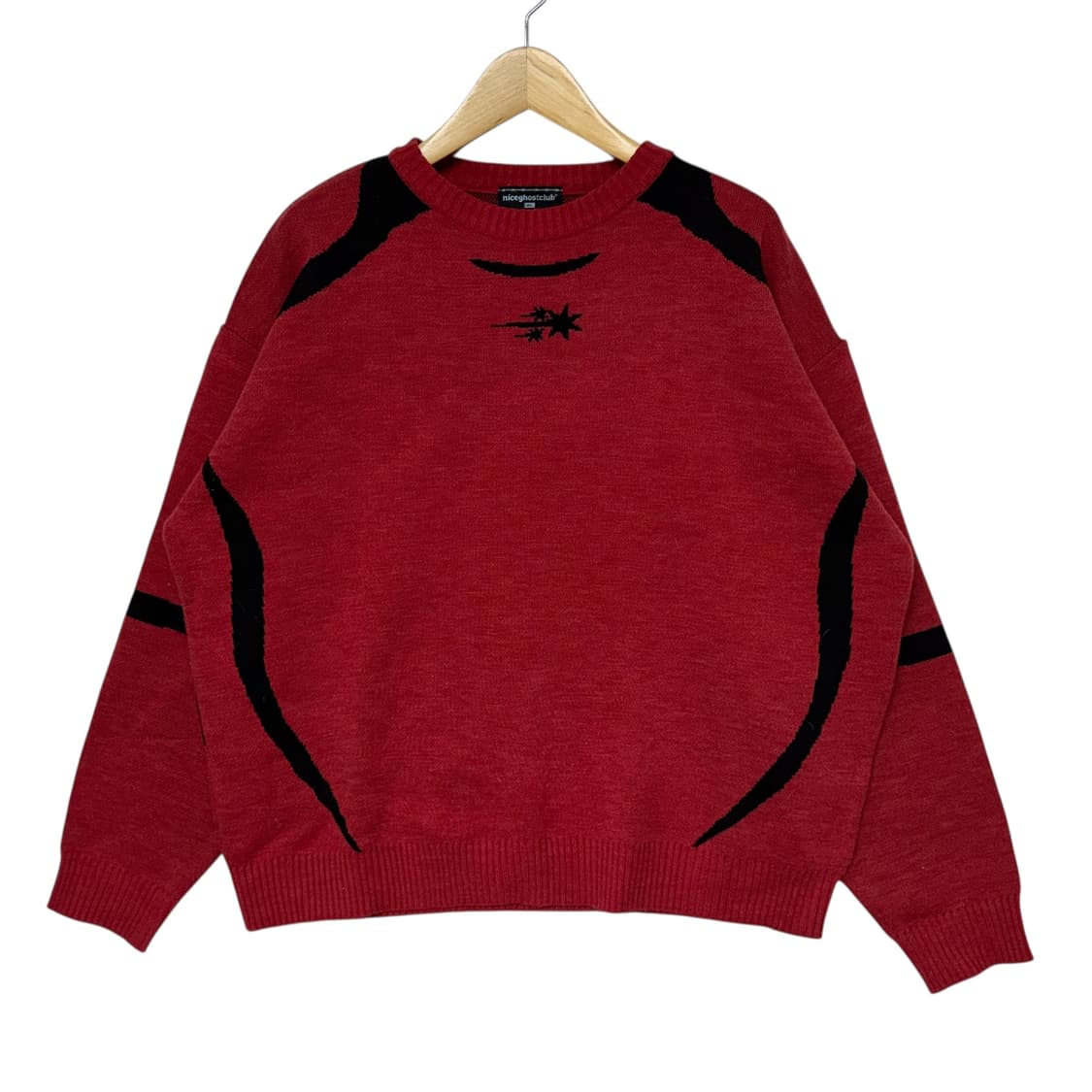 나이스고스트클럽 스타로고 라운드니트 상품이미지2