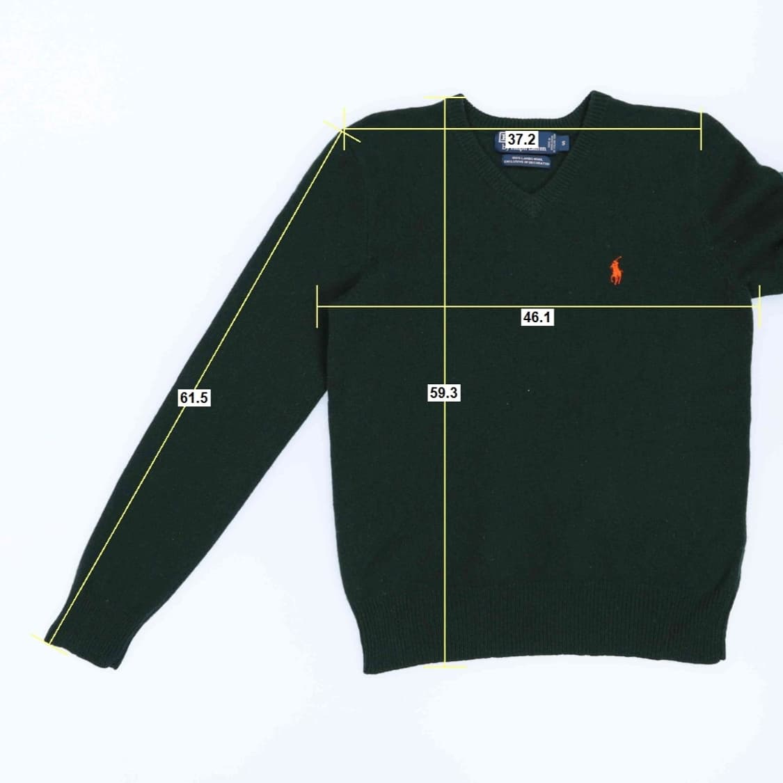 [S] 폴로 랄프로렌 램스울 브이넥 니트 그린 3816 상품이미지7